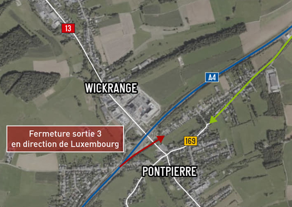 A4: Barrage de la sortie 3 de l’échangeur Pontpierre en direction du Luxembourg à partir du lundi 1er juillet 2024