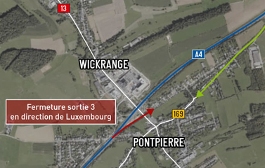 A4: Barrage de la sortie 3 de l’échangeur Pontpierre en direction du Luxembourg à partir du lundi 1er juillet 2024